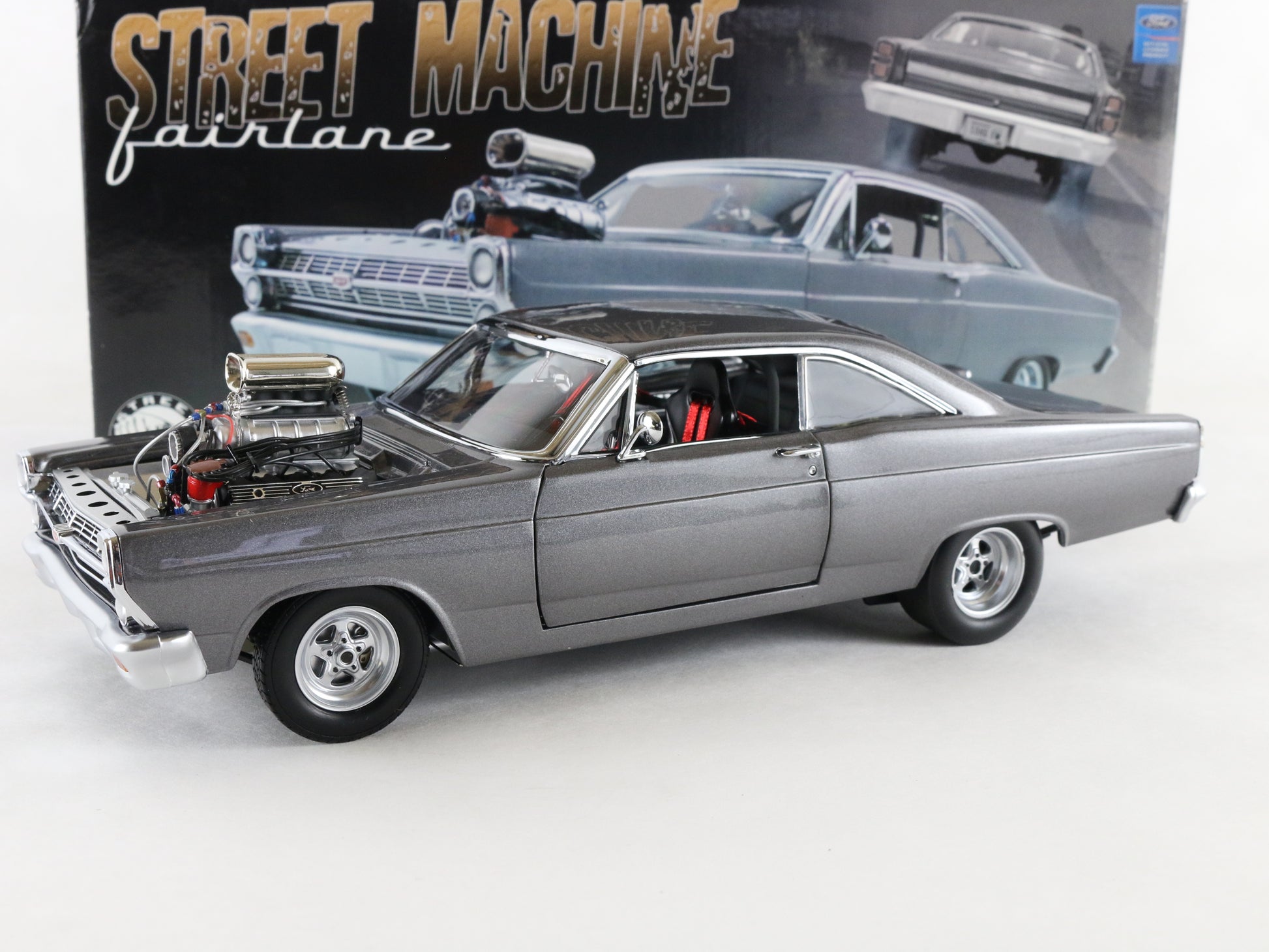 1967 Ford Fairlane Street Machine Street Fighter GMP 1:18 Gray Model G1801114