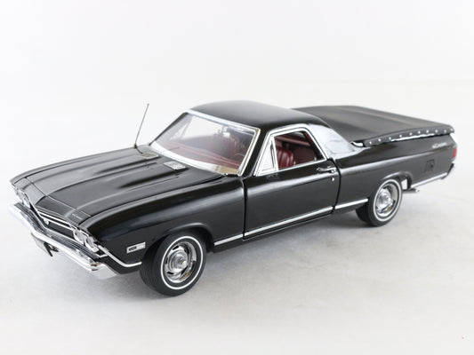 1968 Chevrolet El Camino SS 396 Black Danbury Mint 1:24 Model W/ Cover