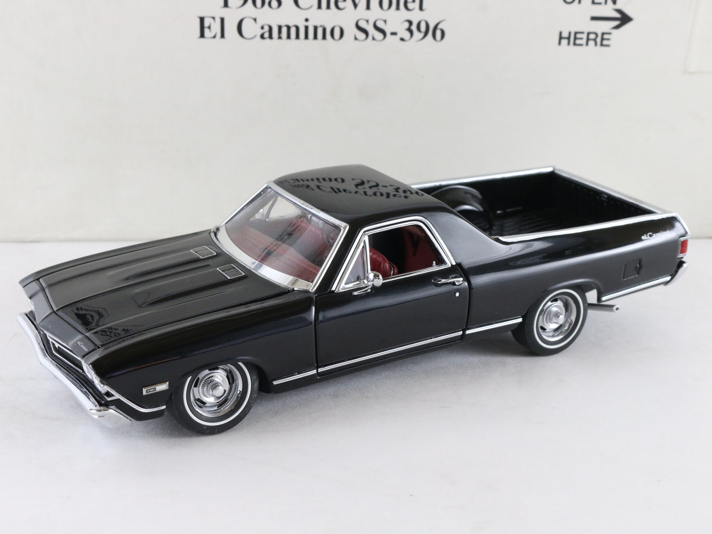 1968 Chevy El Camino SS-396 Pickup Black Danbury Mint 1:24 Diecast 