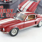 1968 Shelby GT 500 Red & White Exact Detail Replicas 1:18 Metal Model Car