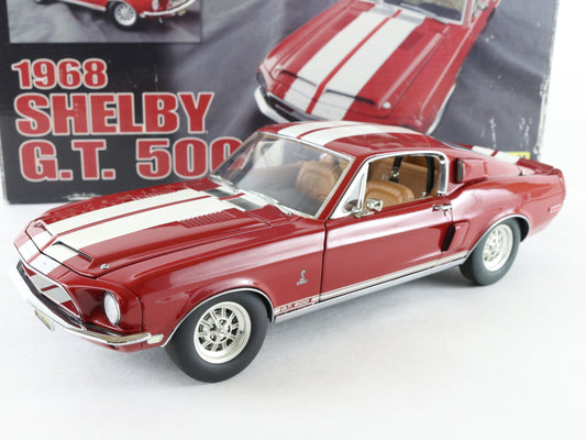 1968 Shelby GT 500 Red & White Exact Detail Replicas 1:18 Metal Model Car