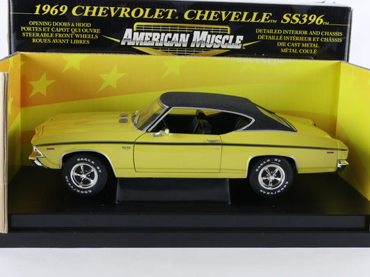1969 Chevrolet Chevelle SS396 Yellow Black American Muscle ERTL 1:18 LE 36673
