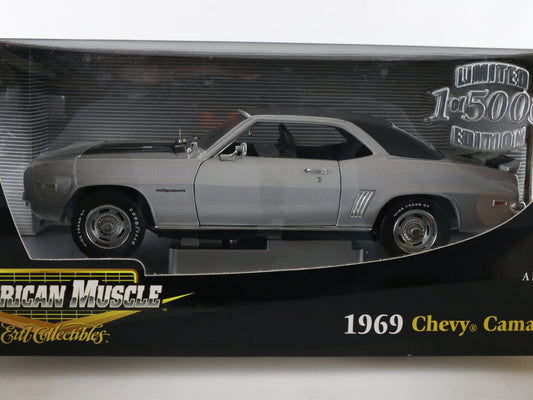 1969 Chevy Camaro Z28 Silver Elite Edition American Muscle ERTL 1:18 LE of 5000
