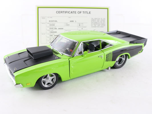 1969 Dodge Charger HEMI Pro Street Green Dragster Danbury Mint 1:24 Model 