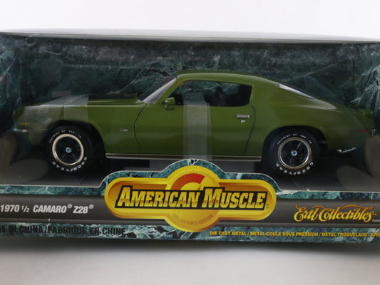 1970 1/2 Chevy Camaro Z28 Green Black American Muscle ERTL 1:18 Sealed 7128