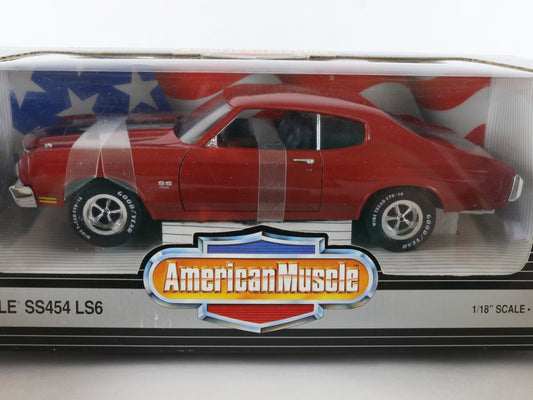 1970 Chevelle SS 454 LS6 Red Black ERTL American Muscle 1:18 Diecast 7486