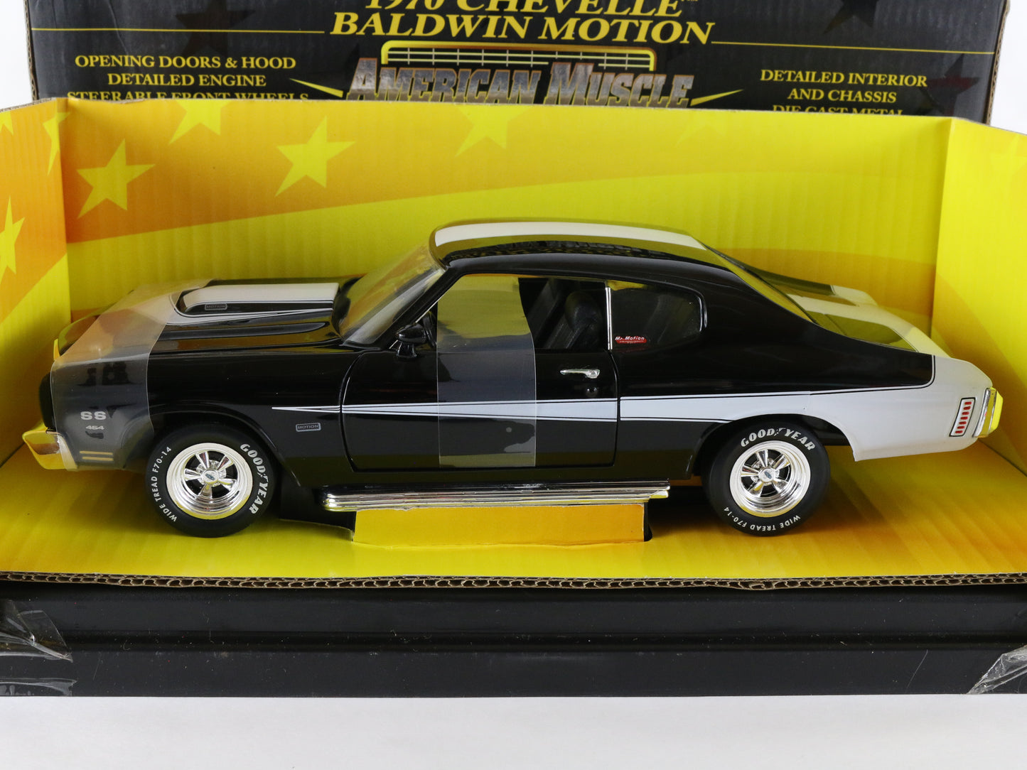 1970 Chevy Camaro Baldwin Motion Black American Muscle ERTL 1:18 Diecast 32070