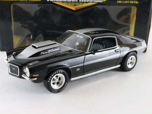 1970 Chevy Camaro Phase III Black ERTL American Muscle 1:18 Diecast Model 32810