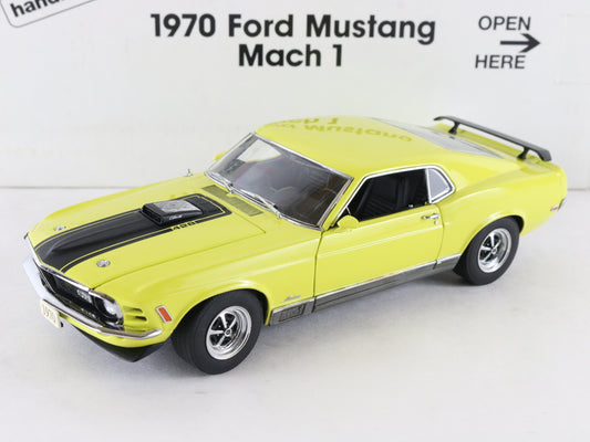 1970 Ford Mustang Mach 1 Fastback Yellow Black Danbury Mint 1:24 Diecast 