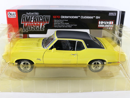 1970 Oldsmobile Cutlass SX Yellow 1201 Exclusive Auto World Am ERTL 1:18 4203