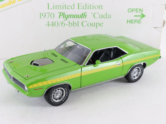 1970 Plymouth Barracuda Cuda Coupe 440/6-BBL Green Danbury 1:24 LE #1001/5000