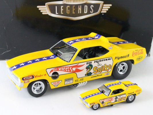 1970 Plymouth Barracuda SNAKE Prudhomme Hot Wheels Legends 1:24 1:64 17824 A3316