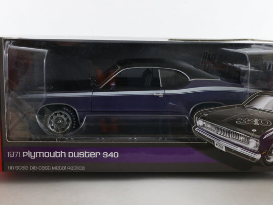 1971 Plymouth Duster 340 Purple American Muscle Auto World 1:18 Model 