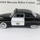 1949 Mercury Police Cruiser Black White Danbury Mint 1:24 Diecast Model Car
