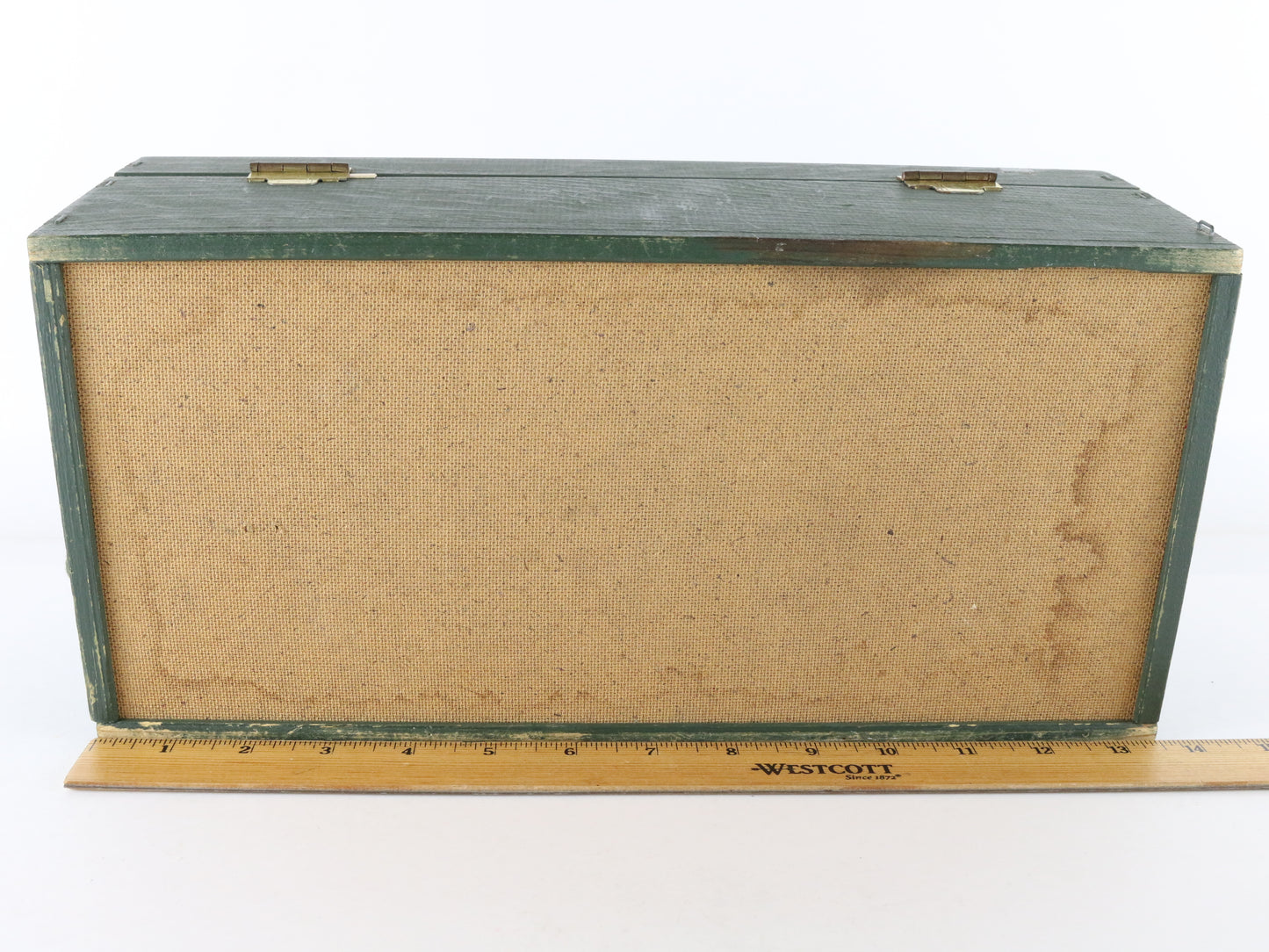  1960s Gi Joe Hasbro Wooden Green Military Footlocker Case W/ Tray