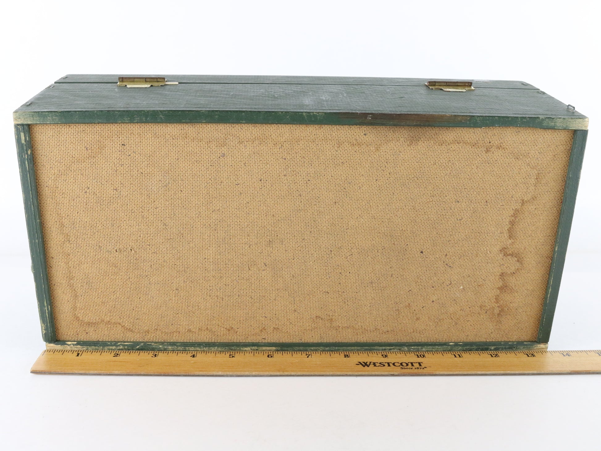  1960s Gi Joe Hasbro Wooden Green Military Footlocker Case W/ Tray