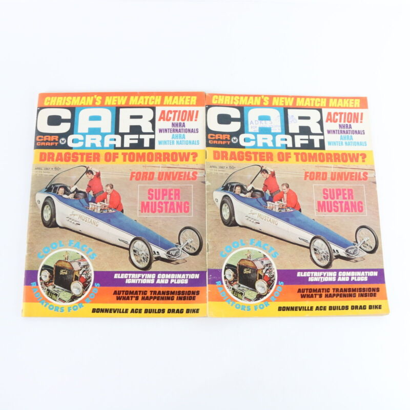 Lot Of 5 Car Craft March & April 1967 Vintage Car Magazines