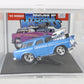 1955 '55 Nomad Blue Model Car Muscle Machines Funline 1:64 W/ Custom Case POSE