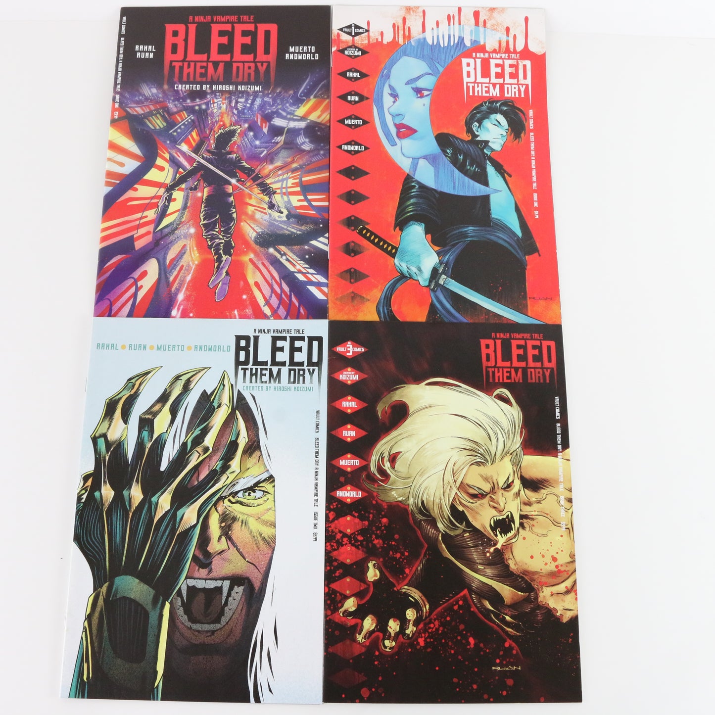 Lot Of 6 Bleed Them Dry Ninja Vampire Tale #1-5 1c Gorham Vault NM Unread Comics