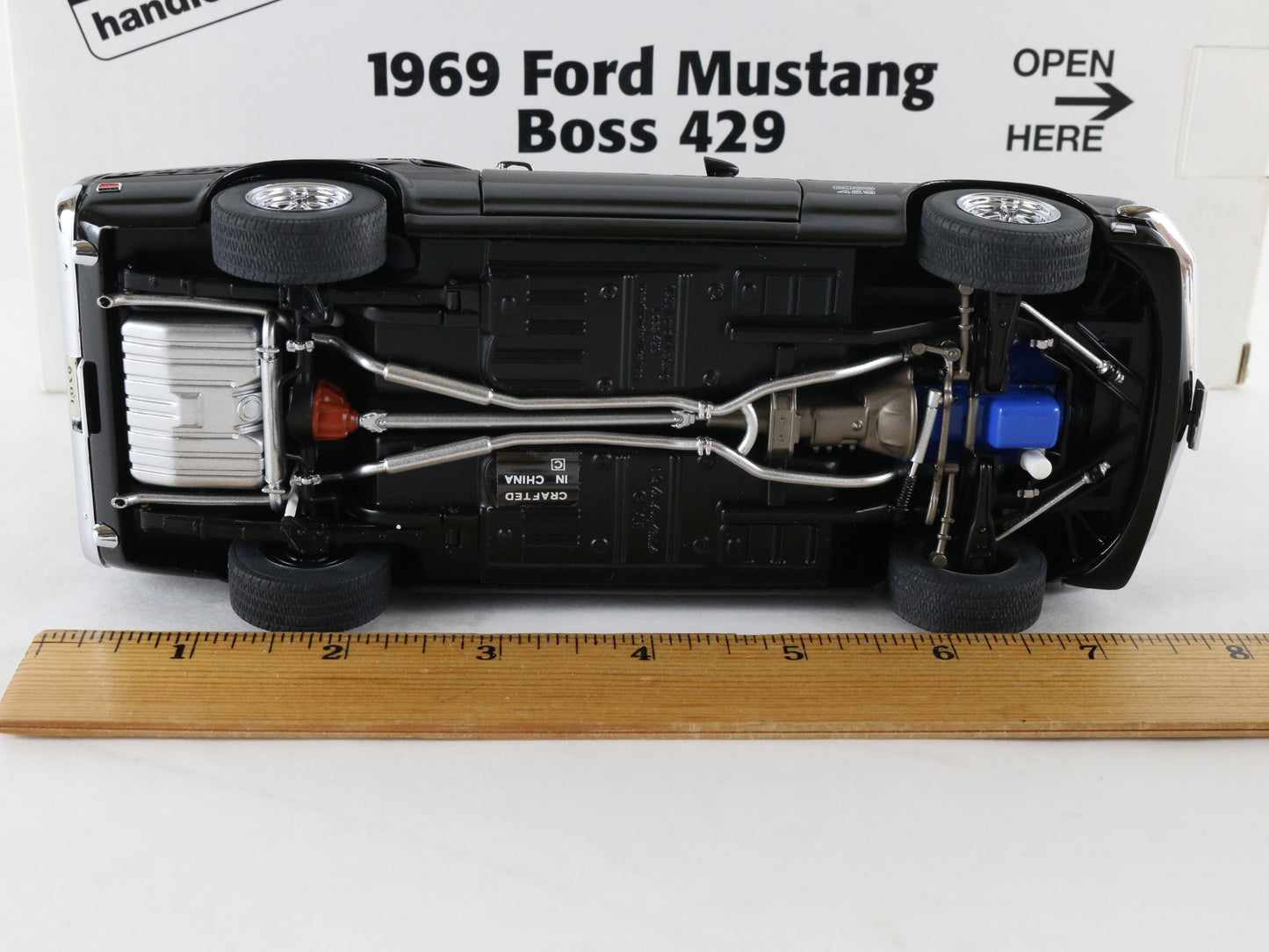 1969 Ford Mustang Boss 429 Black Danbury Mint 1:24 Diecast Model Car