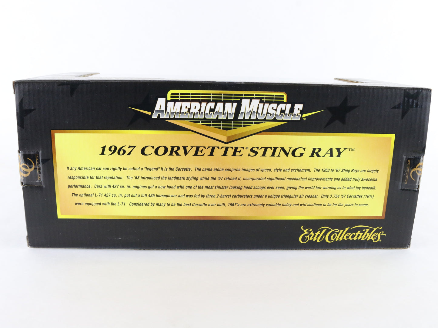 1967 Chevy Corvette Sting Ray Black Blue American Muscle ERTL 1:18 Model 32276