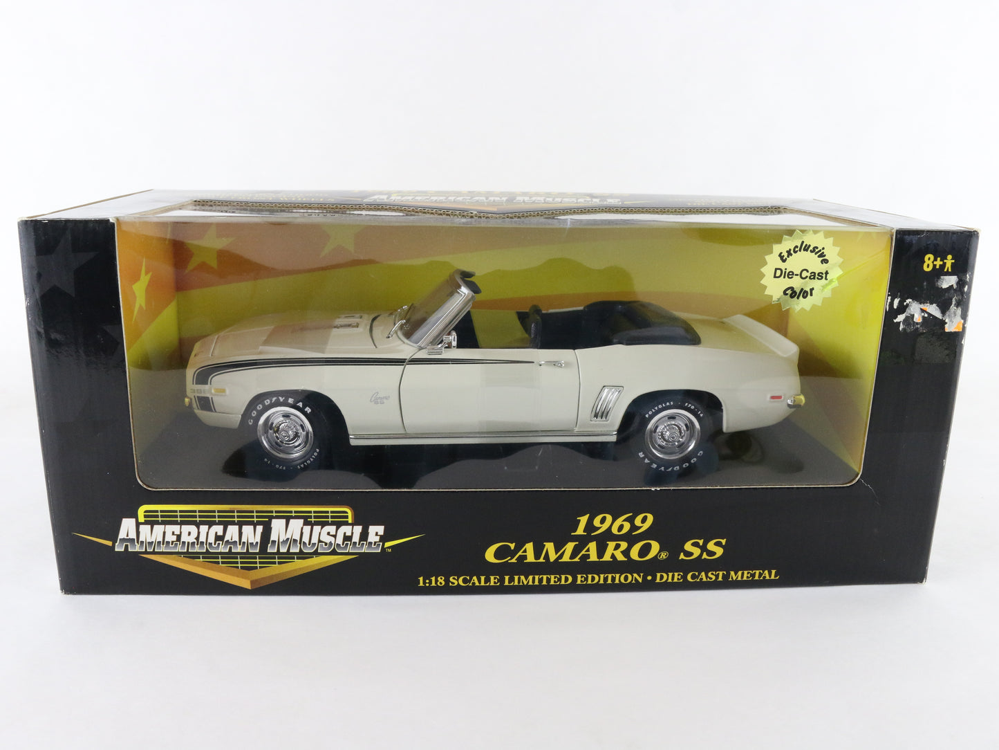 1969 Chevy Camaro SS Convertible White American Muscle ERTL 1:18 EXCLUSIVE 32467