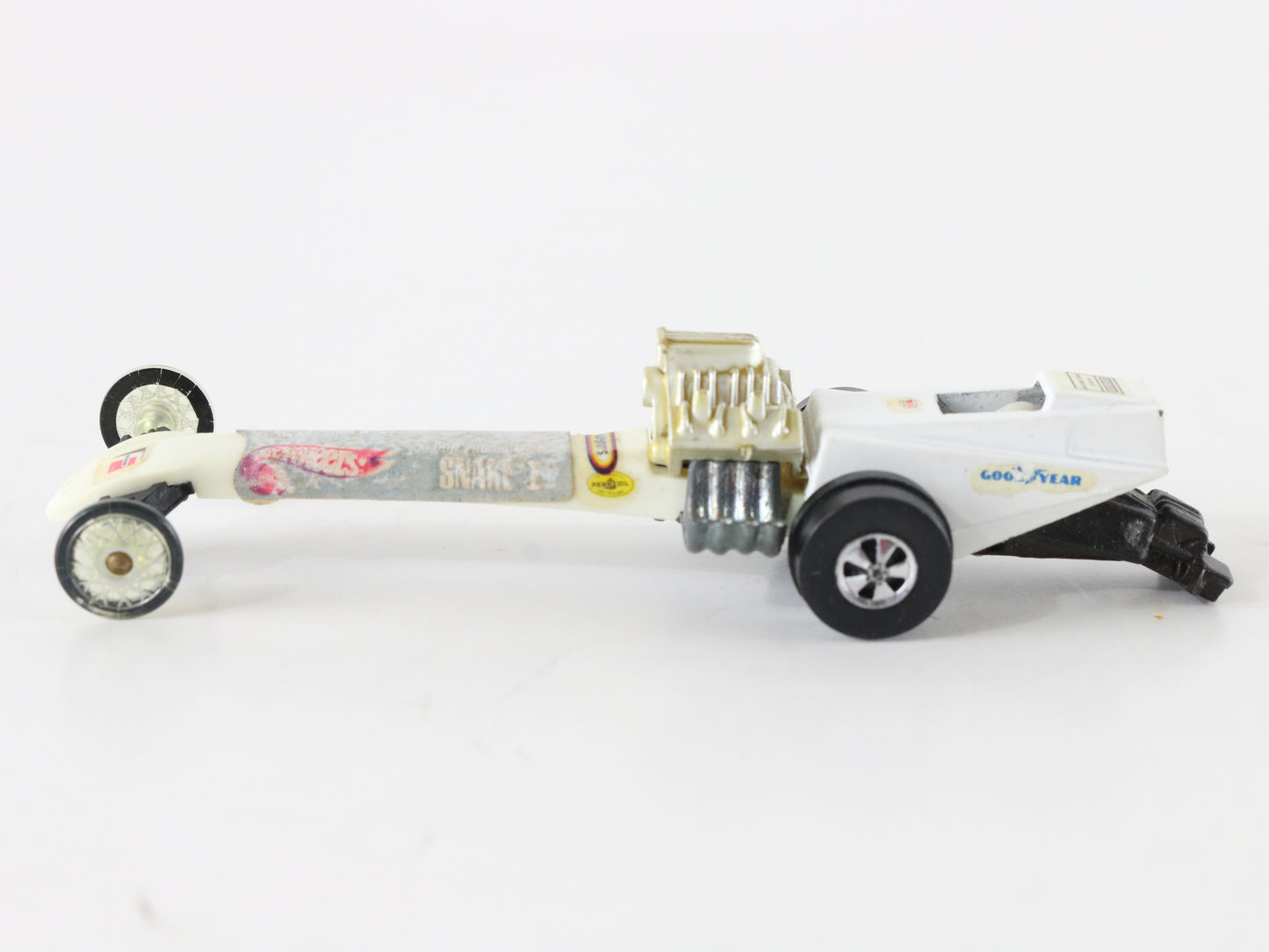 Vintage Hot Wheels Fuel Dragster White Prudhomme Snake 1 Mattel 1:64 5951002