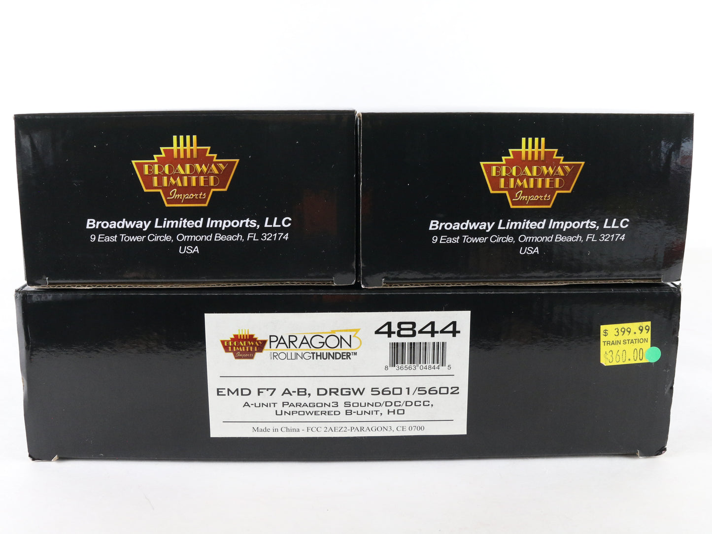 Broadway Limited Paragon 3 HO EMD F7A-B DRGW 5601 5602 Diesel Locos 4844