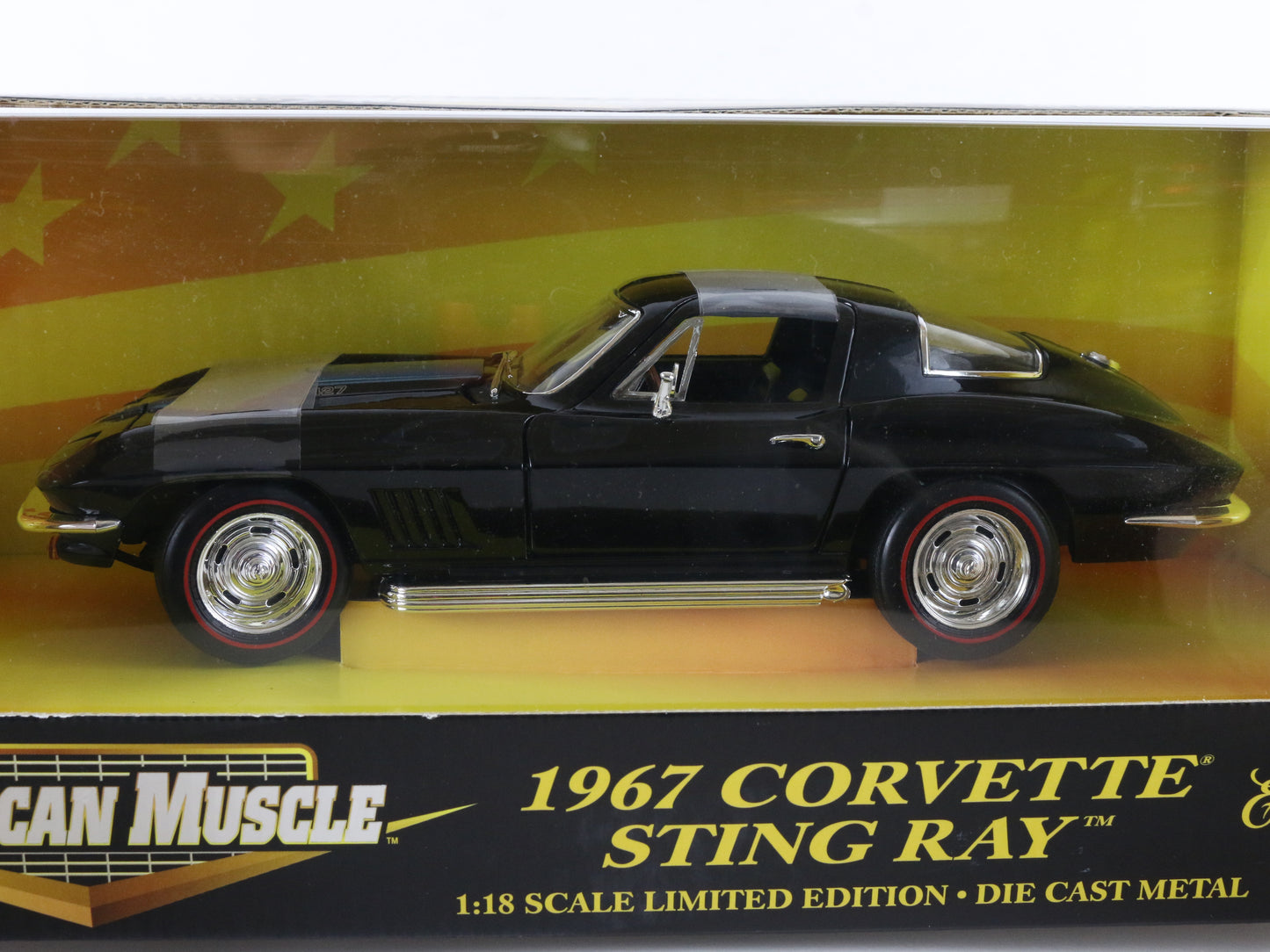 1967 Chevy Corvette Sting Ray Black Blue American Muscle ERTL 1:18 Model 32276