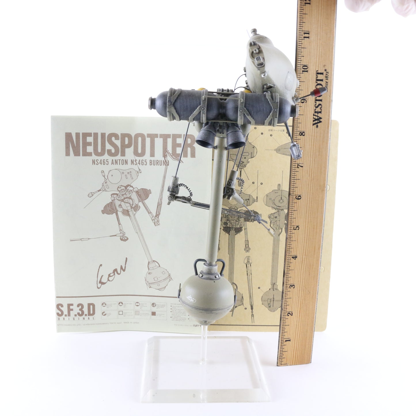 Nitto SF3D Neuspotter Ns465 Anton Buruno 1/20 Built Painted Maschinen W/ Stand
