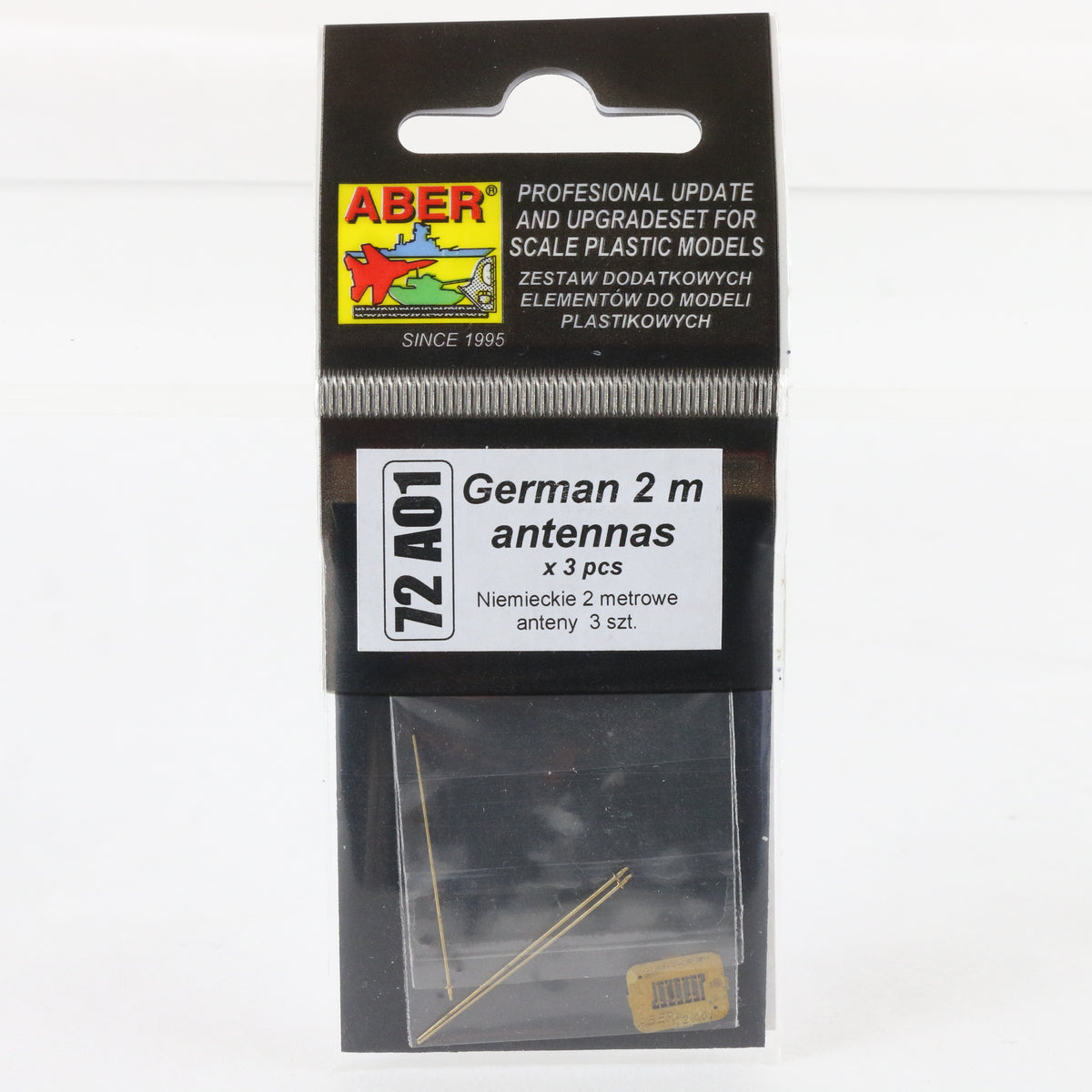 German 2 M Antennas Aerials Military Accessory Set Aber 1:72 72 A01 Brass Metal