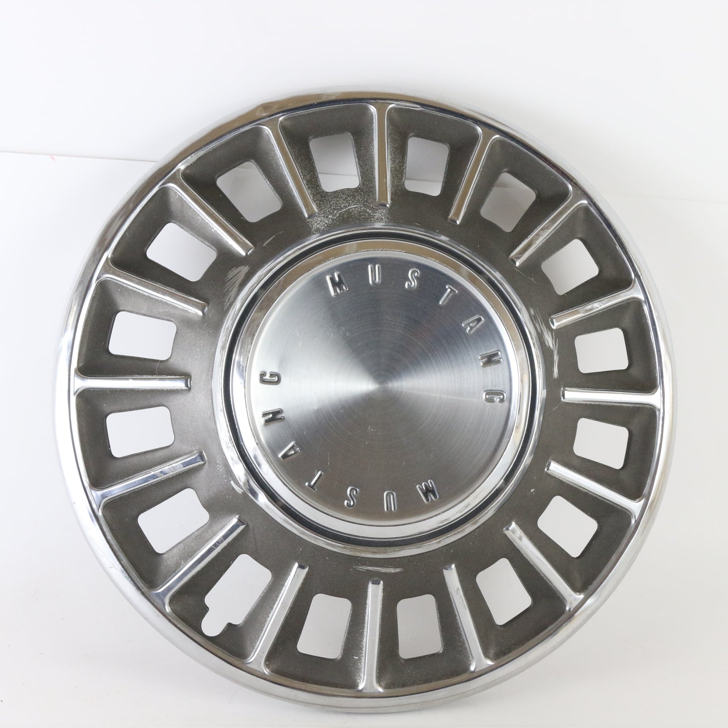 Lot Of 2 Vintage 1968 Ford Mustang Metal Wheel Hubcaps 14.25"