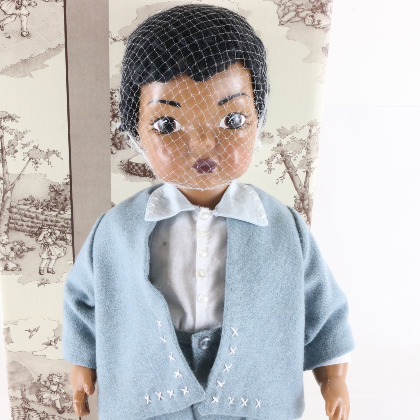 Terri Lee Benjie Sunday Best Black 16" Vinyl Doll W/ Hat & Blue Clothing 90024