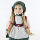 Vintage Gretel House Of Lloyd Large 14.5" Girl Porcelain Doll W/ Dress