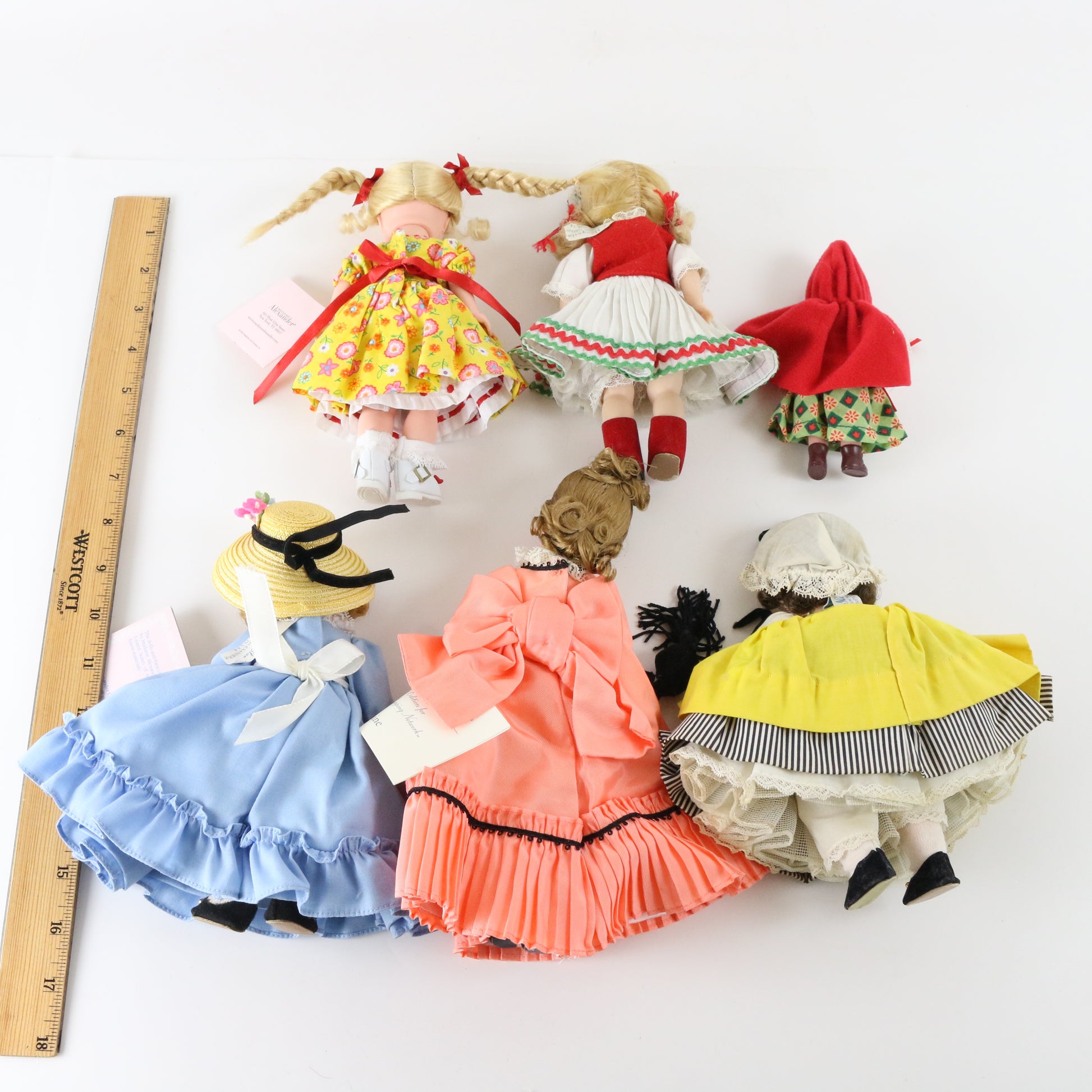 Lot Of 6 Madame Alexander Various Size Dolls Red Riding Hood Hungarian