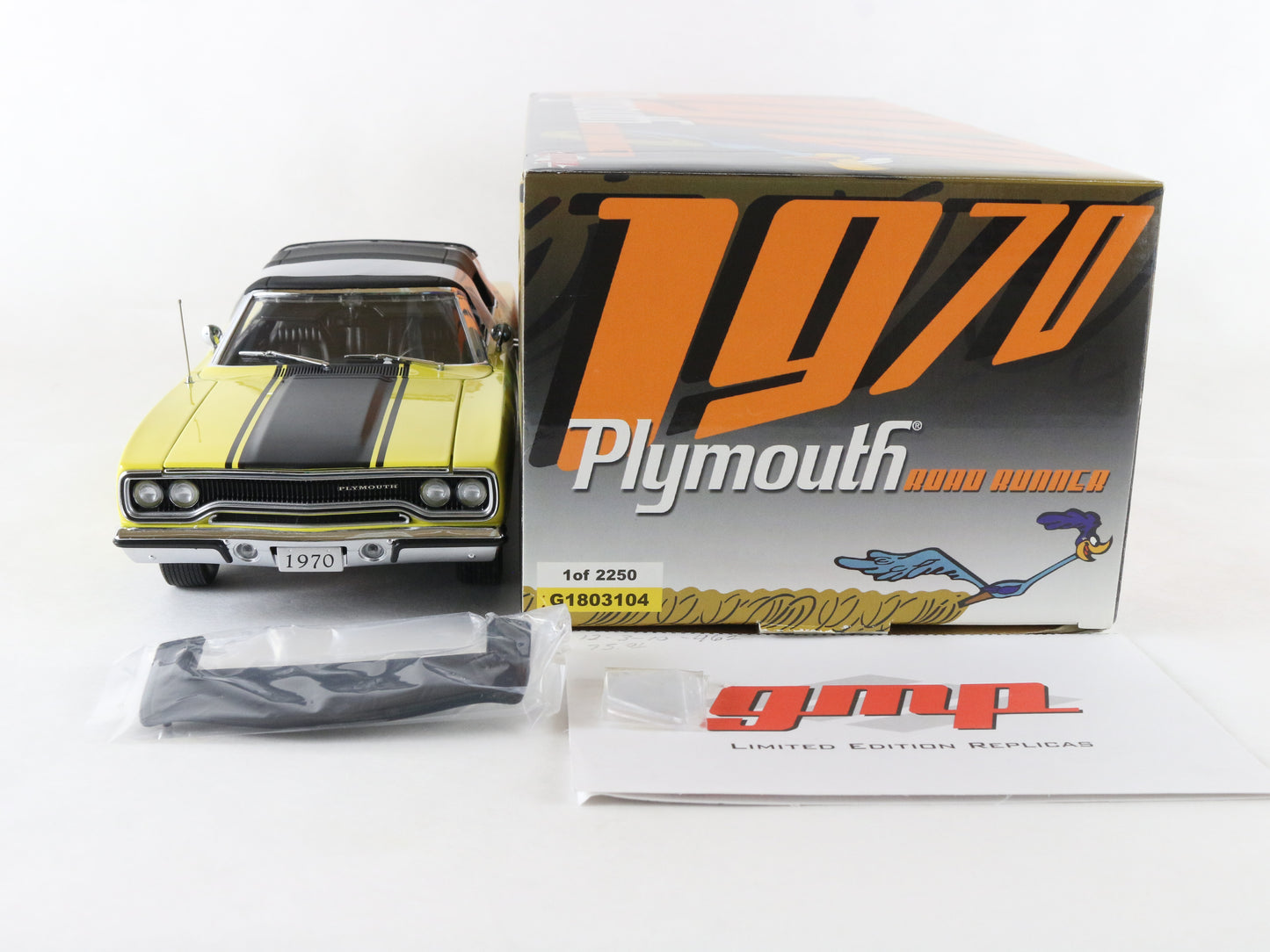1970 Plymouth Road Runner Yellow Black GMP 1:18 Diecast Model 1 Of 2250 G1803104