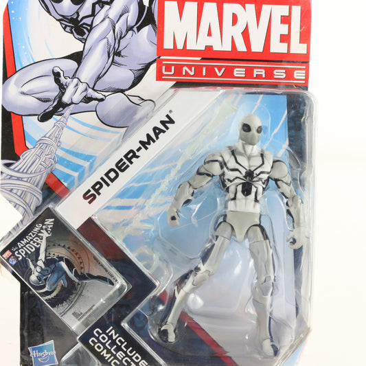Marvel Universe Series 4 014 Spider-Man White Hasbro 3.75” WHITE VARIANT