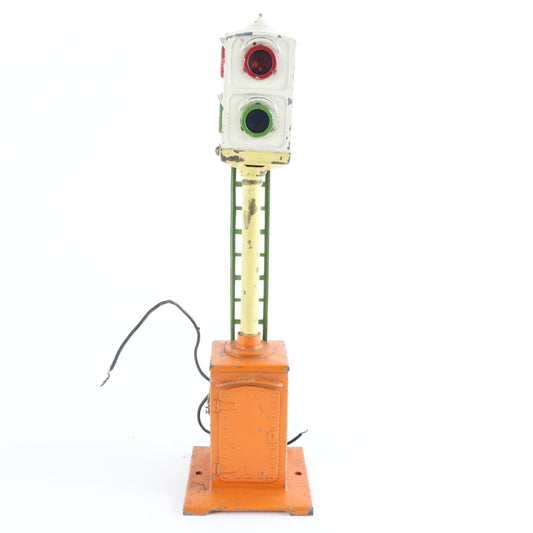 Prewar Block Signal Orange & White Lionel O 78 Model Train Accessory classic railroad signaling device