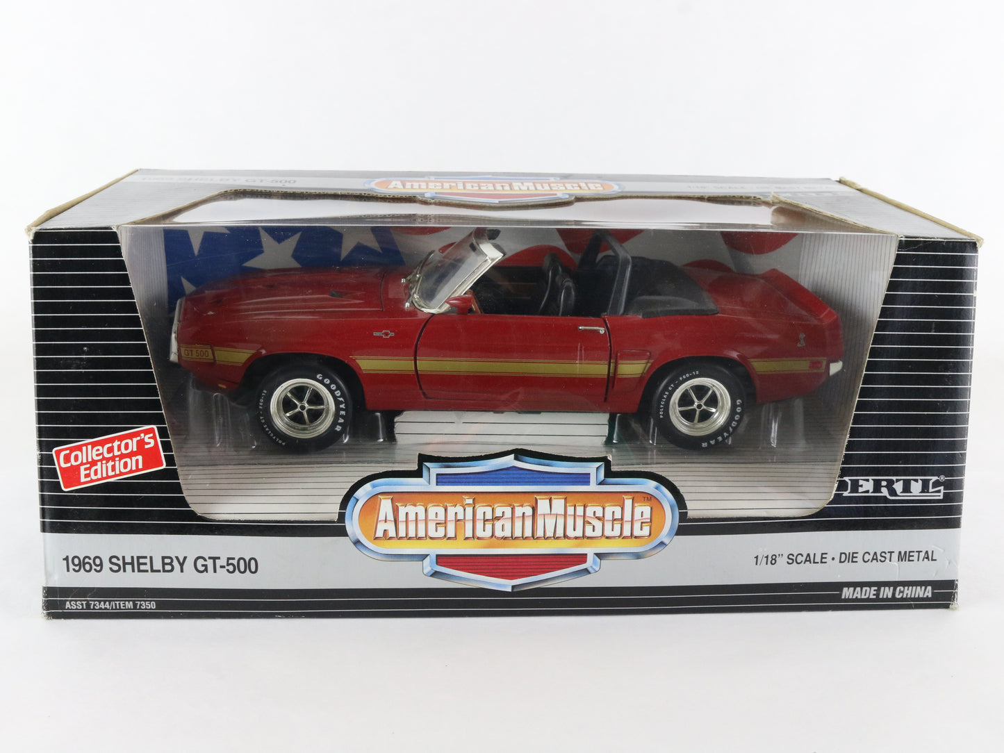 1969 Ford Mustang Shelby GT-500 Convertible Red American Muscle ERTL 1:18 7350