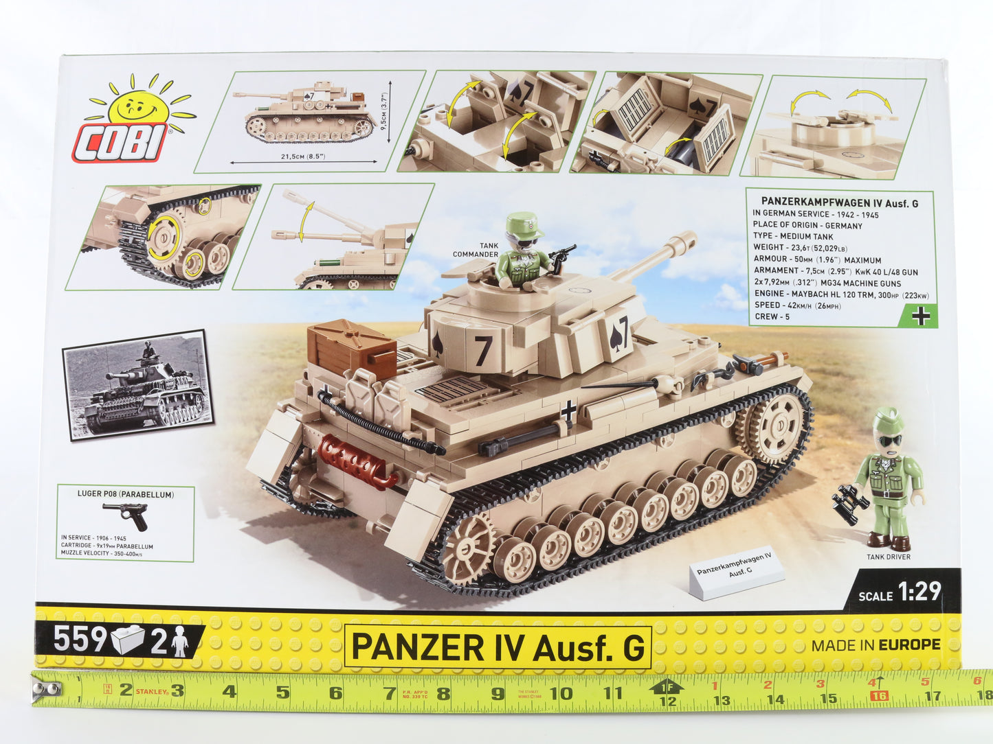 Panzer Iv Ausf G Medium Tank German WW2 Historical Collection Cobi 1:29 2546