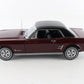 1966 Ford Mustang Hardtop Maroon & Black Danbury Mint 1:24 Model Car