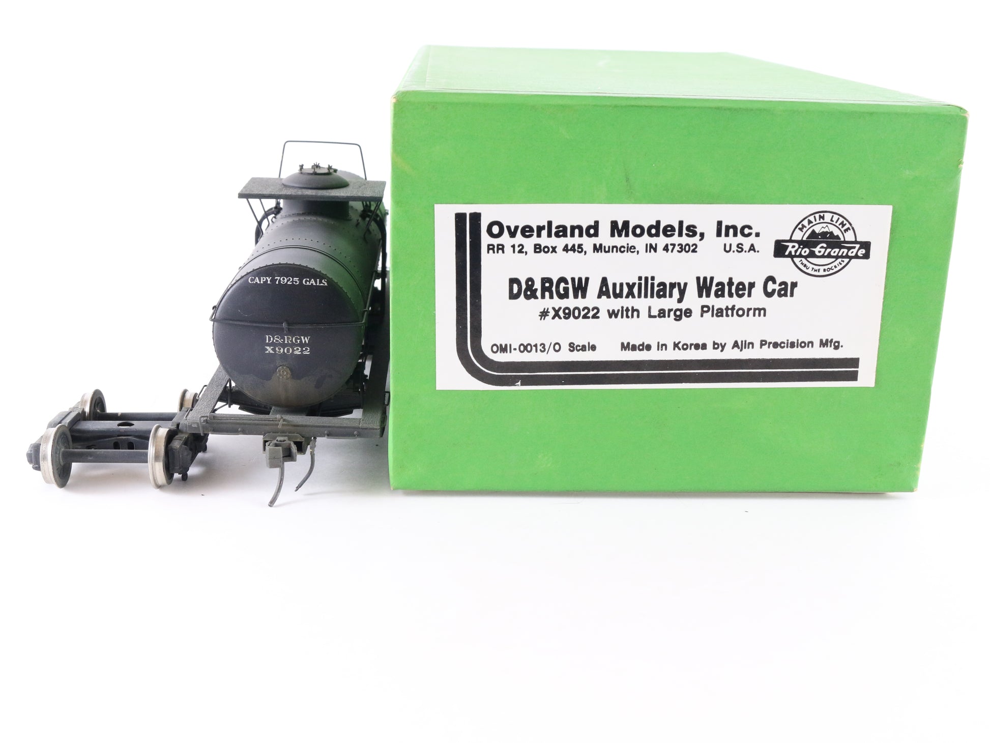 Overland O D&RGW X9022 Auxiliary Water Car Brass Train OMI-0013 Custom Paint