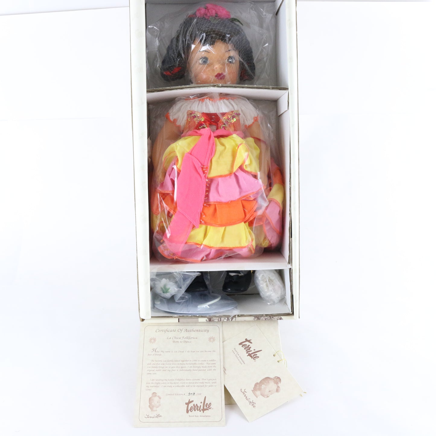 Terri Lee La Chica Folklorica 16" Spanish Vinyl Doll 90021 308/500 W/ Extras