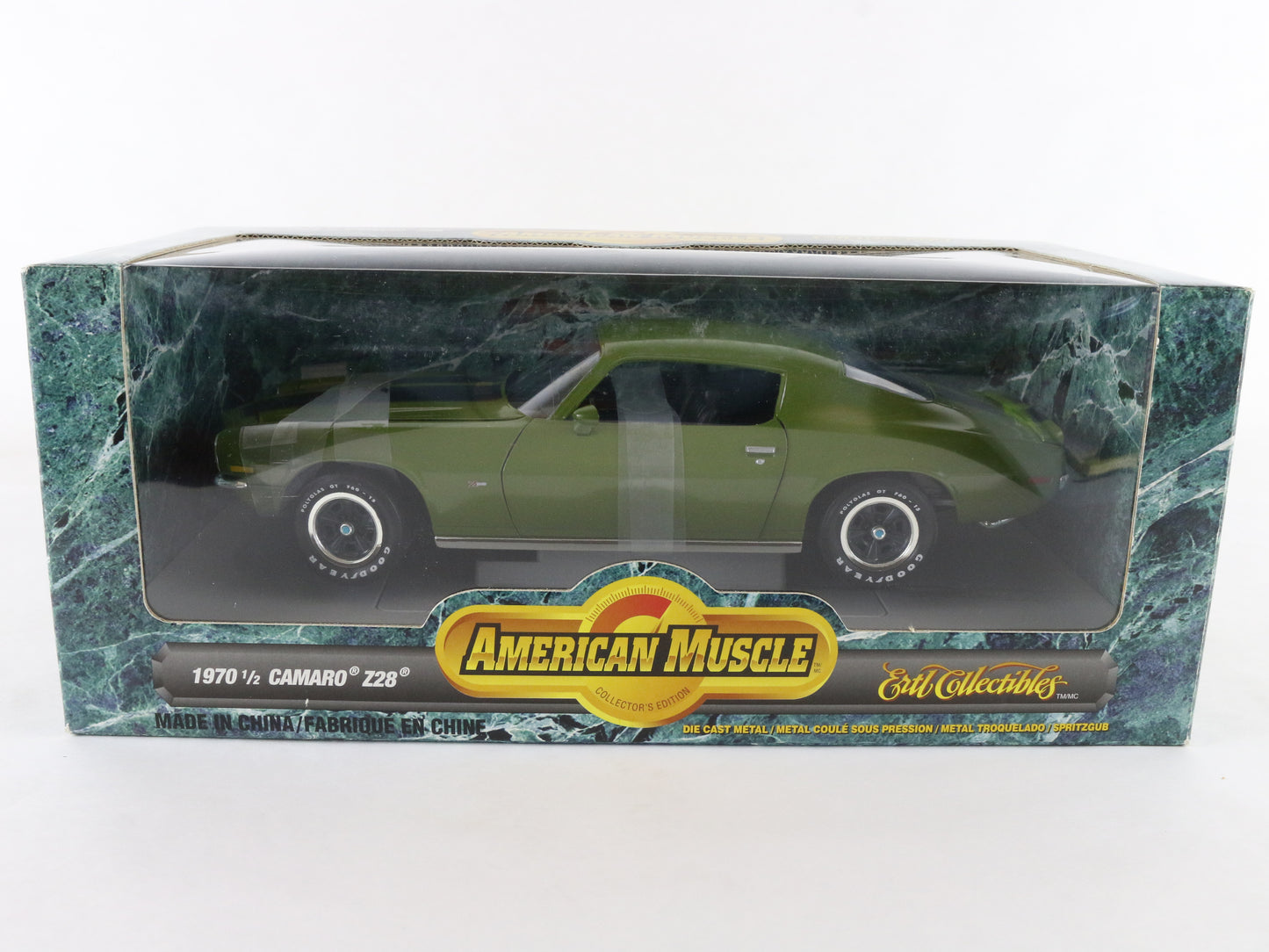 1970 1/2 Chevy Camaro Z28 Green Black American Muscle ERTL 1:18 Car Sealed 7128
