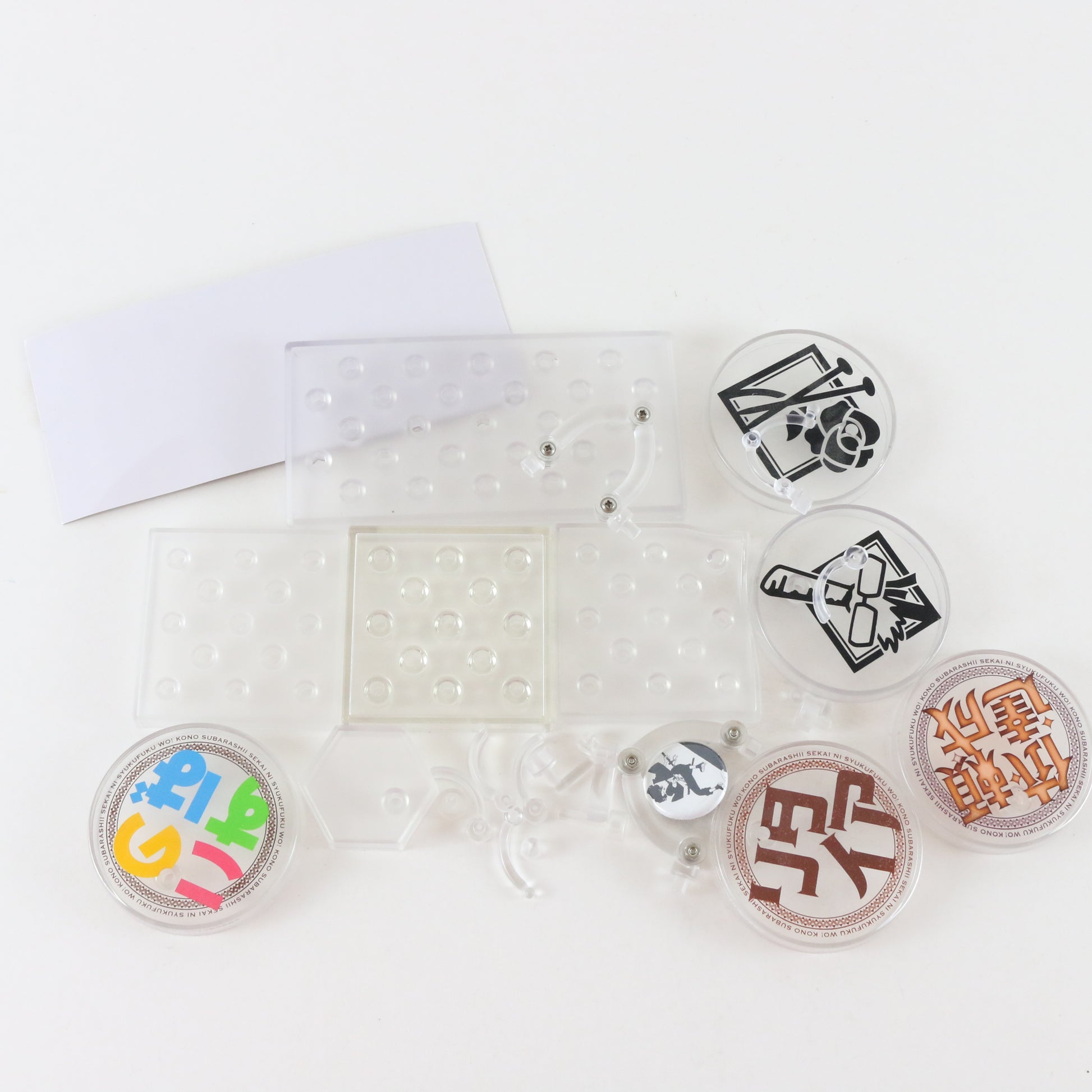 Lot Of Misc Nendoroid Stands Parts & Instruction Sheets Miku Crewmate Good Smile