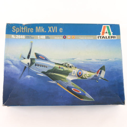 Spitfire Mk XVI E Fighter Plane Italeri 1:48 Plastic Model Aircraft Kit 2646