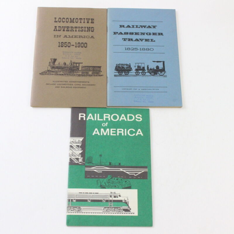 Lot Of 3 Railway Passenger Travel Locomotive Ads & Railroads Of America 1960s