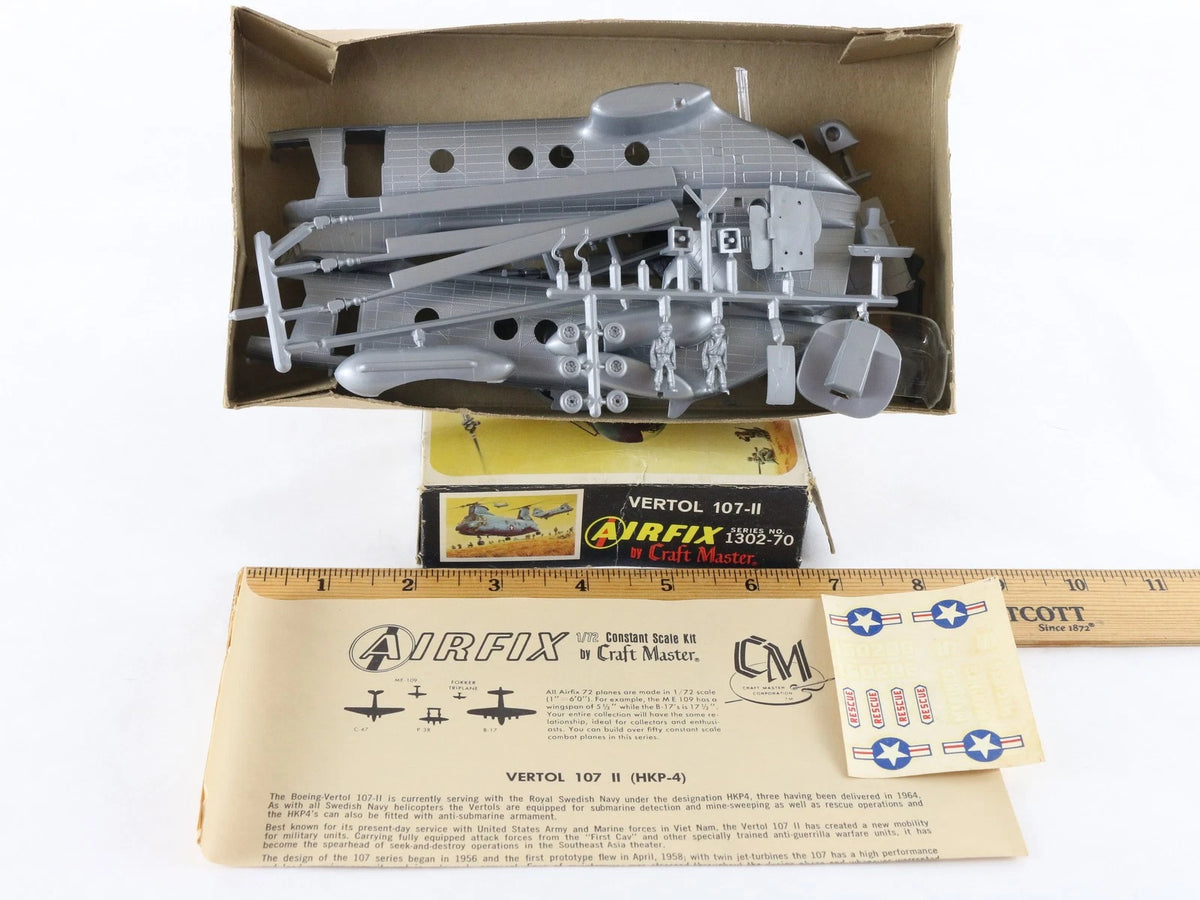 107-II Ch-46 Sea Knight Helicopter Boeing Vertol Airfix 1:72 1302-70 Kit