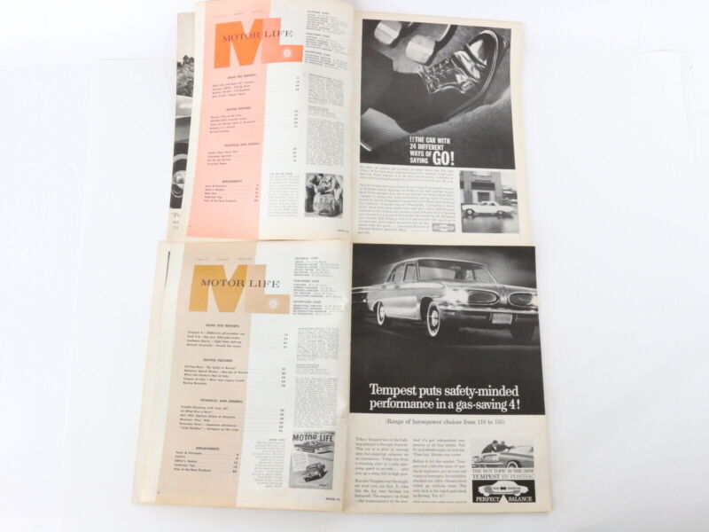 Lot Of 6 Motor Life Vintage Car Magazines Jan Feb Mar Apr 1961 35c