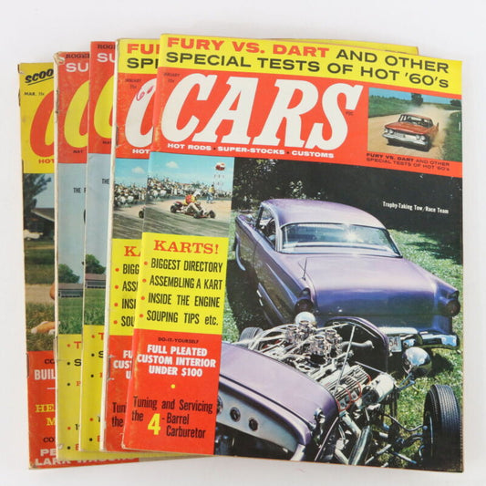 Lot Of 5 Cars January March May 1960 Vintage Car Magazines